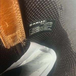 Ariat Men's Tan and Dark Brown Leather Work Boots